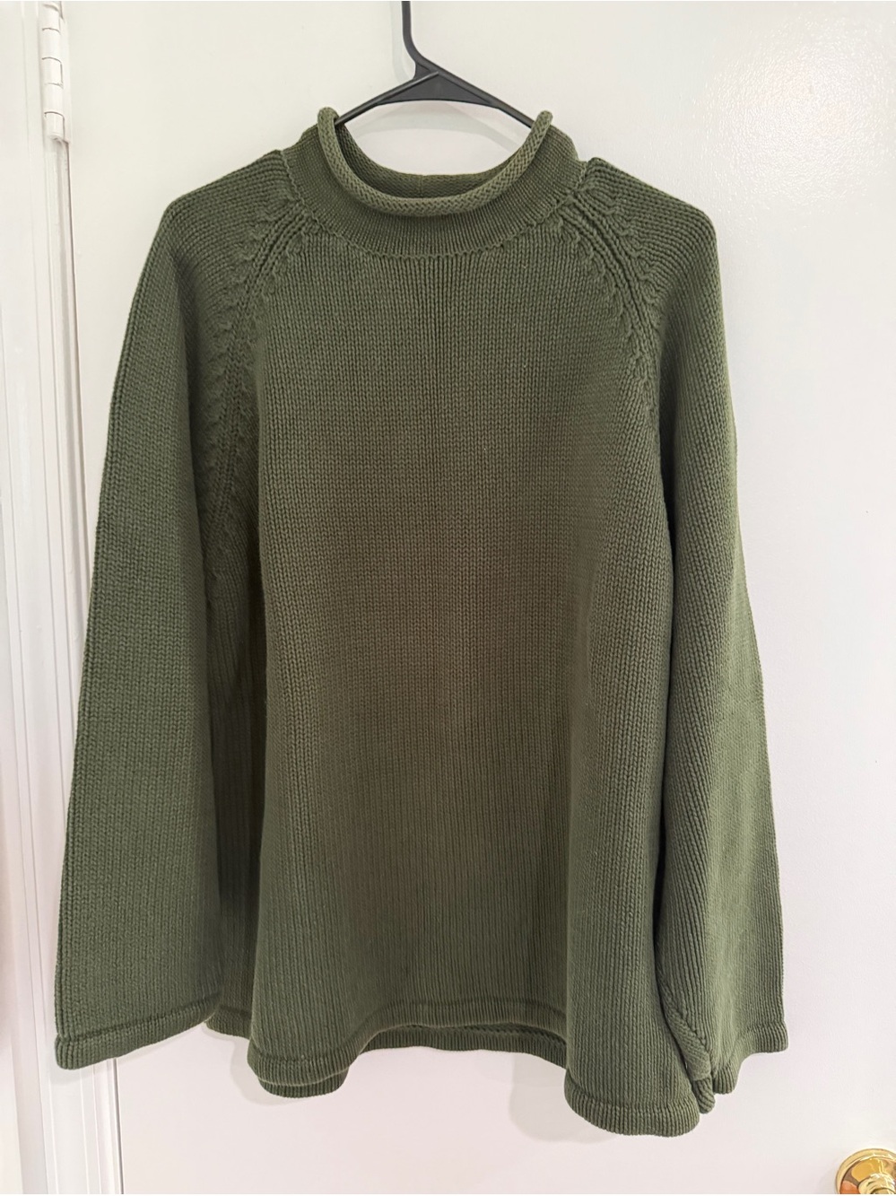 J. Crew Olive Green Mock Neck Knit Sweater